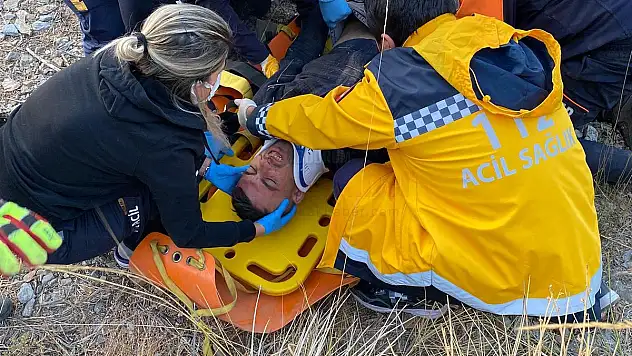 50 Metre Uçurumdan Düşen Şahsın Durumu Ciddiyetini Koruyor