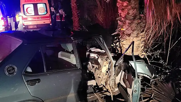 Ağaca Çarpan Araçta 1 Kişi Hayatını Kaybetti