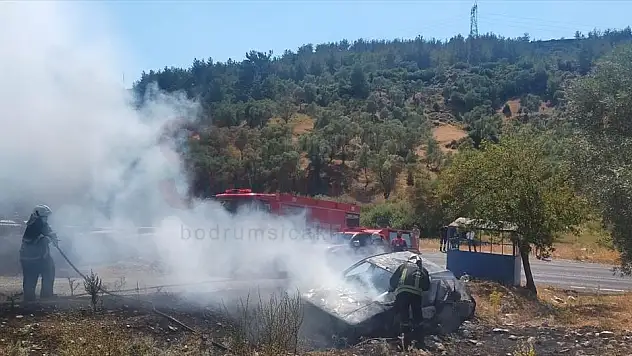 Alev alan 2 araç kullanılamaz hale geldi