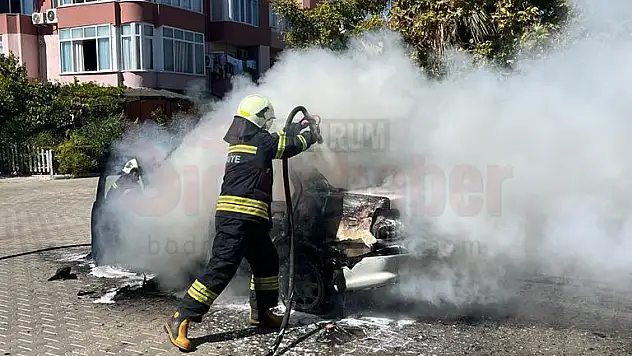 Alev Alev Yanan Otomobil Kullanılamaz Hale Geldi