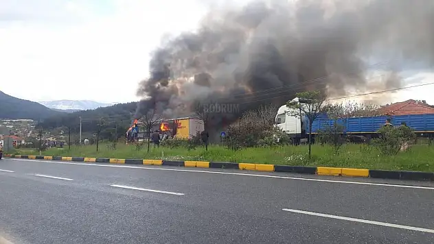 Alevler Tırı Küle Çevirdi