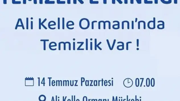 Ali Kelle Ormanı'nda Gönüllüler Temizlik İçin Buluşuyor