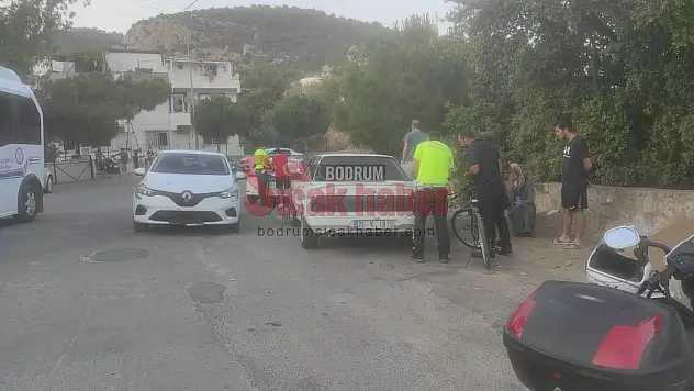 Araç bisiklet sürücüsüne çarptı 1 yaralı