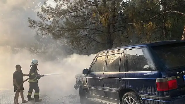 Araç Yangınında Faciadan Dönüldü