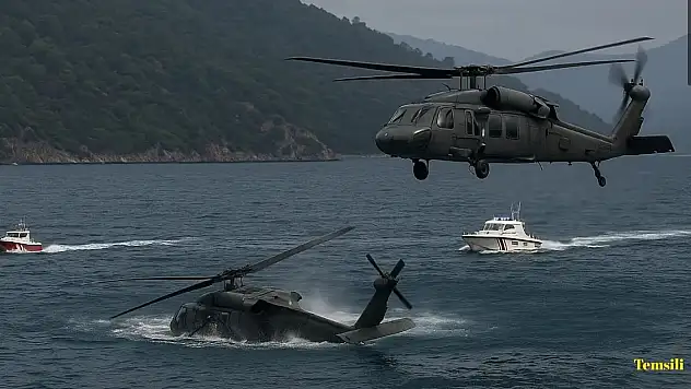 Askeri Helikopter Düştü! 4 Asker Yaralandı!