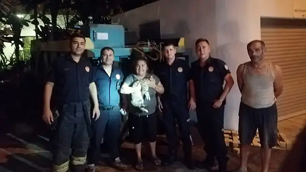 Atık pres makinesinden gelen ses umut oldu