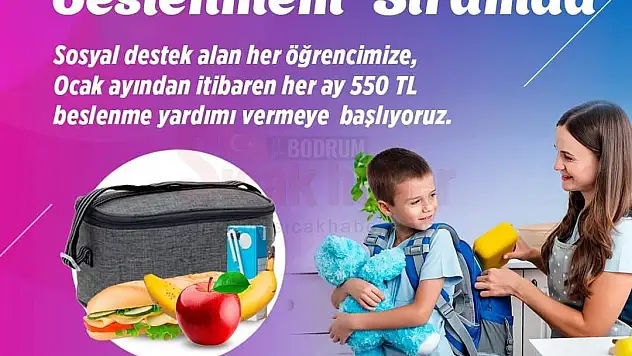 Barınma, Çorba Desteğinden Sonra Öğrencilere Beslenme Desteği