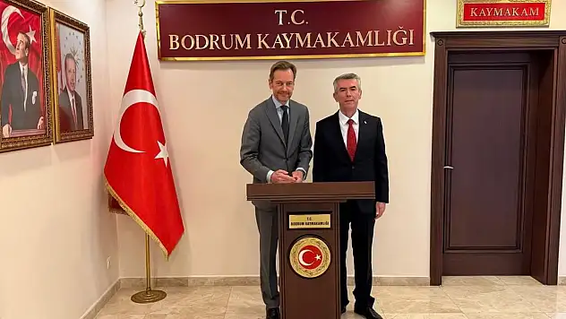 Belçika Büyükelçisi'nden Bodrum Kaymakamı Ali Sırmalı'ya ziyaret
