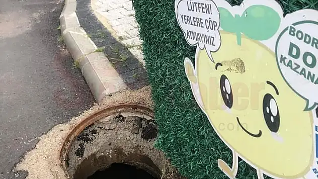 Bitez'de Açık Bırakılan Kapak Tehlike Saçıyor