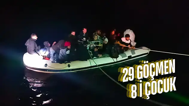 Bodrum Açıklarında 29 Düzensiz Göçmen Kurtarıldı
