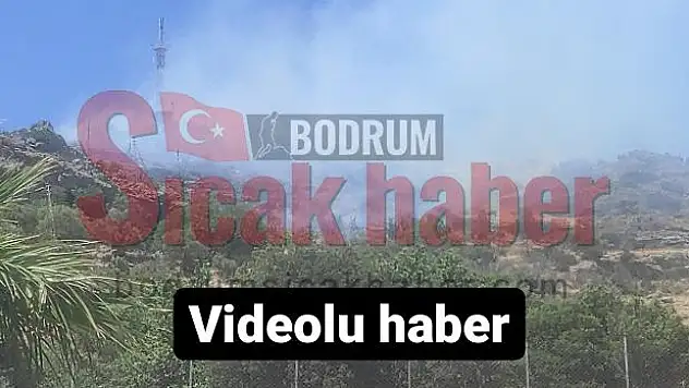 Bodrum Antik Tiyatronun üst mevkiilerinde vericilerin olduğu Göktepe Yanıyor