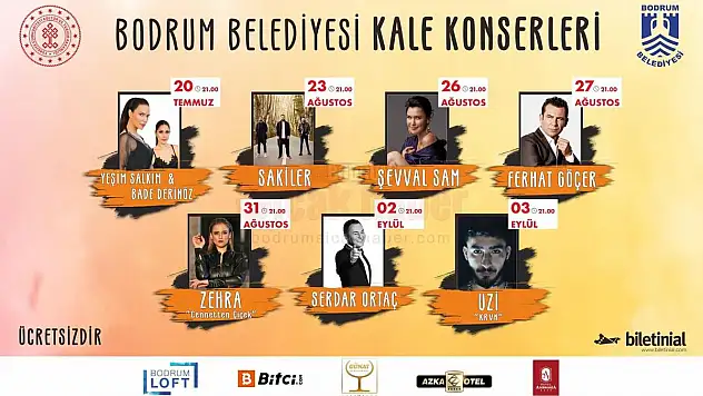 BODRUM BELEDİYESİ KALE KONSERLERİ BAŞLIYOR