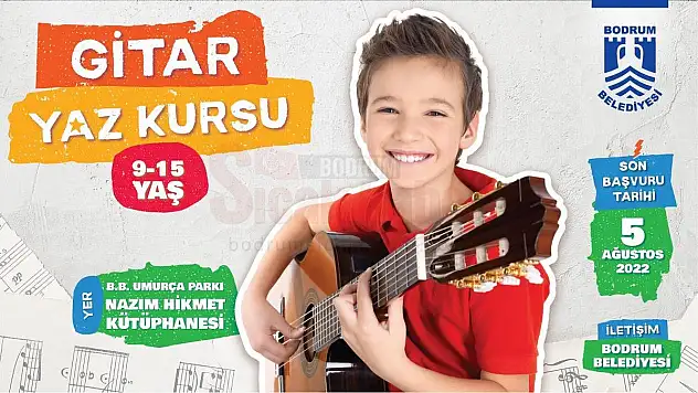 Bodrum Belediyesi'nden Çocuklara Ücretsiz Gitar Kursu