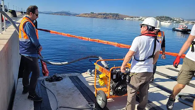 Bodrum Cruise Port'ta Deniz Kirliliğine Müdahale Tatbikatı Yapıldı