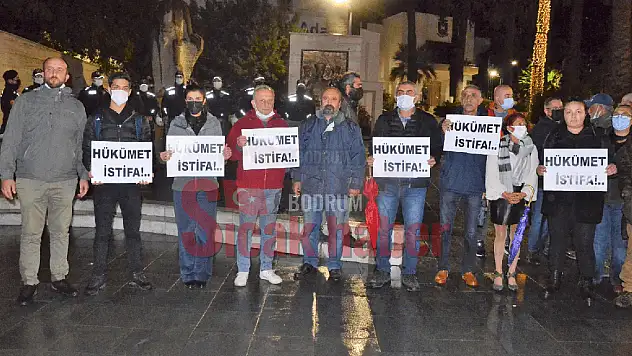 Bodrum' da Hükümet ''İstifa Sloganı'' Atıldı!