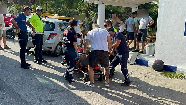 Bodrum'da korkunç kaza! Motosiklet sürücüsü yaralandı!