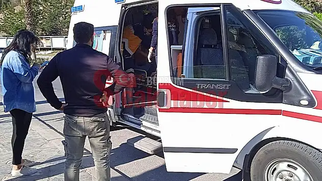 Bodrum' da Motosiklet kazası 1 Yaralı