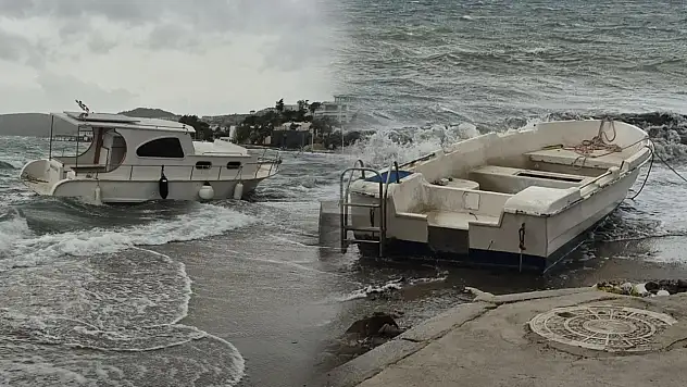 Bodrum'da şiddetli fırtına
