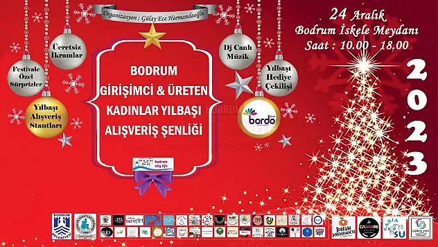 Bodrum Girişimci & Gelişen Kadınlar Yılbaşı Alışveriş Şenliği 24 Aralık'ta Gerçekleşiyor