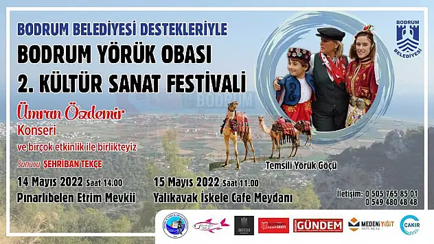 Bodrum Yörük Obası 2. Kültür Sanat Festivali Başlıyor