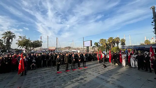 Bodrum'da 10 Kasım Atatürk'ü Anma ve Çelenk Sunma Töreni