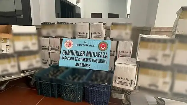 Bodrum'da 2 Bin 199 Şişe Sahte İçki Ele Geçirildi