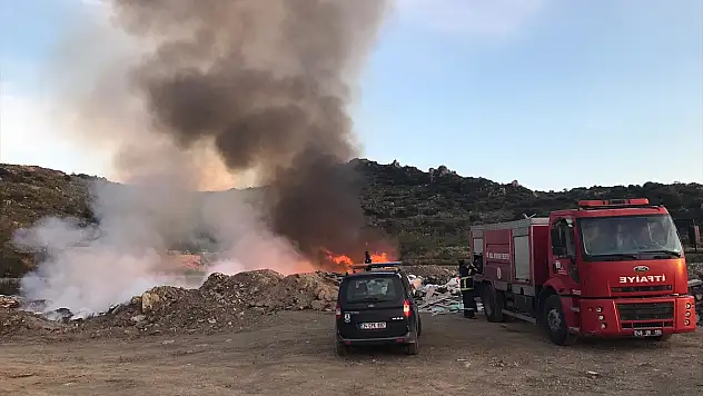 Bodrum'da atıkların toplandığı alanda çıkan yangın söndürüldü
