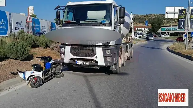 Bodrum'da Beton Mikseri ile Elektrikli Motosiklet Çarpıştı: Bir Yaralı Var