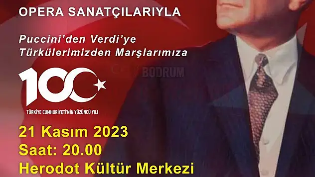 Bodrum'da 'Cumhuriyet Konseri' Yapılacak