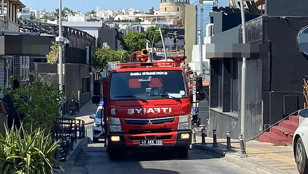 Bodrum'da İşletmenin Bahçesinde Yangın Çıktı