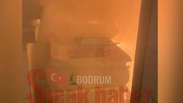 Bodrum'da İşyerinin Mutfağında Çıkan Yangın Korkuttu