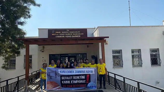 Bodrum'da Kamu Emekçilerinden Ek Zam Eylemi