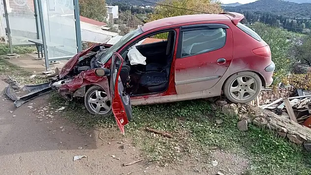 Bodrum'da Kamyon ile Otomobilin Kafa Kafaya Çarpıştığı Kazada 2 Kişi Yaralandı