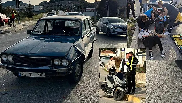 Bodrum'da Kırmızı Işık İhlali Kazaya Neden Oldu: İki Kişi Yaralandı