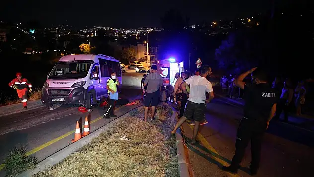 Bodrum'da minibüsle motosiklet çarpıştı: 1 ölü, 1 yaralı