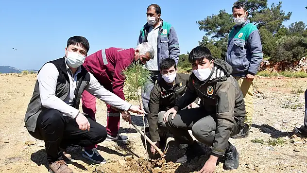 Bodrum'da sağlık çalışanları anısına fidan dikildi