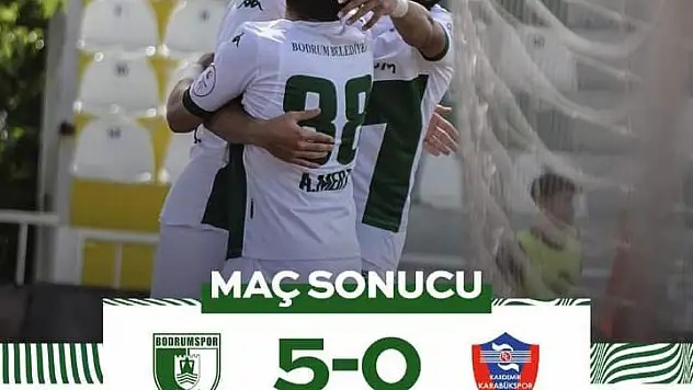 Bodrumspor Karabükspor karşılaşması Bodrumspor 5-0 Galip