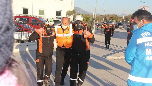 Datça Devlet Hastanesinde yangın tatbikatı yapıldı