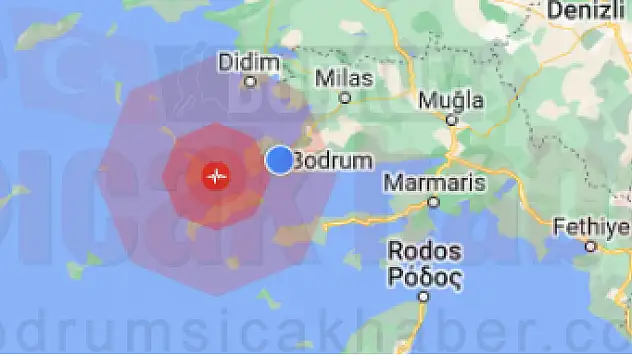 Deprem Bodrum ve Çevresinde Hissedildi