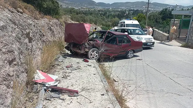 Dik Rampada Takla Atan Araçta 2 Kişi Yaralandı