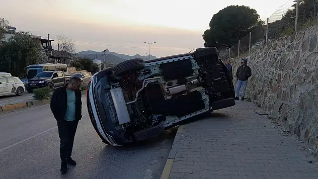 Direksiyon Hakimiyetini Kaybederek Yan Yattı