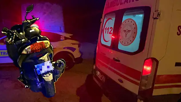 Domuz sürüsü yola atladı  motosiklet devrildi