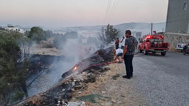 Elektrik Telinden Çıkan Kıvılcım Yangına sebep Oldu