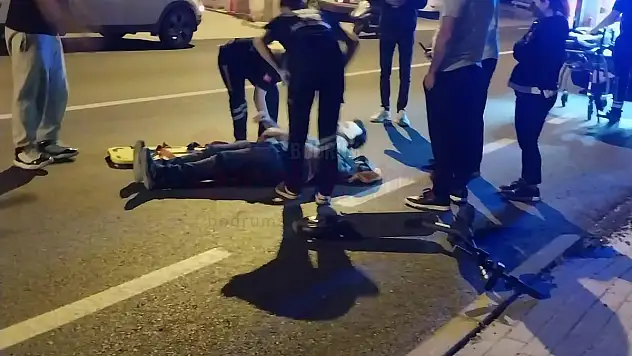 Elektrikli Skooter'dan Düşüp Yaralandı