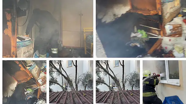 Ev alevlere teslim oldu