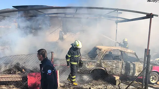 Ev ve otomobil küle döndü