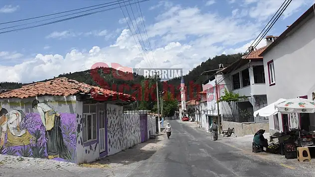 Evlerin duvarları lavanta figürleriyle süslenen mahalle, misafirlerini bekliyor