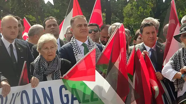 Gazze için Sumud Filosu'na destek mitingi !