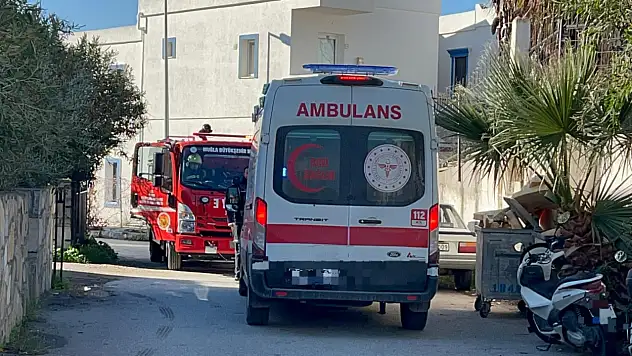 Gümbet'te apartın depo bölümünde yangın paniği