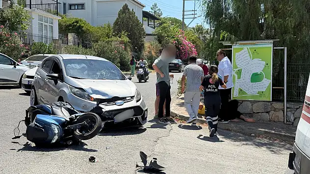 Gümbet'te kafa kafaya çarpışma ! O anlar kameralara yansıdı !